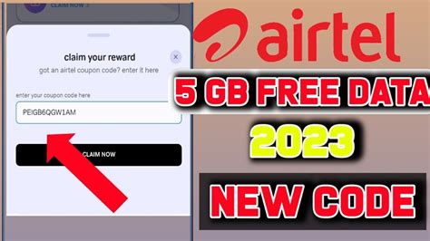 airtel free data coupon code